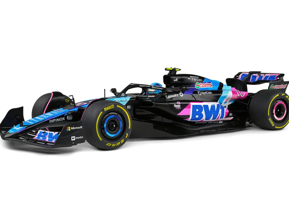 Alpine A524 #10 Pierre Gasly "BWT" Formula One F1 Monaco GP (2024) "Competition" Series 1/18 Diecast Model Car by Solido