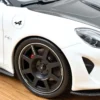 2024 Alpine A110 R Pearl White Metallic with Carbon Hood and Top 1/18 Diecast Model Car by Norev