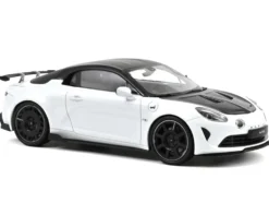 2024 Alpine A110 R Pearl White Metallic with Carbon Hood and Top 1/18 Diecast Model Car by Norev