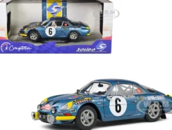 Alpine A110 1600S #6 Jean Claude Andruet Pierre Pagani Rallye Montecarlo 1972 Competition Series 1/18 Diecast Model Car Solido S1804207