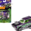 1971 AMC Gremlin Passion Purple Metallic with Green Flames and Interior "Zingers!" Series 1/64 Diecast Model Car by Johnny Lightning