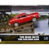 1974 AMC Hornet Red with White Stripes James Bond 007 The Man with the Golden Gun 1974 Movie with Display 1/64 Diecast Model Car Motormax 79822