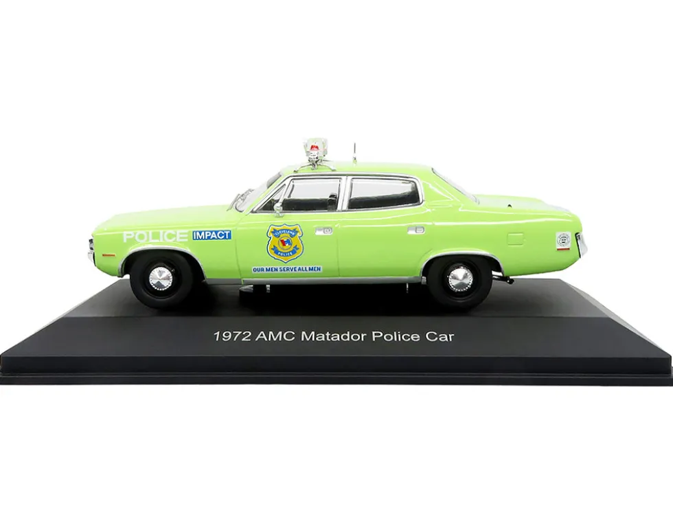 1972 AMC Matador Police Car "Cleveland Police Department" Light Green 1/43 Diecast Model by Iconic Replicas