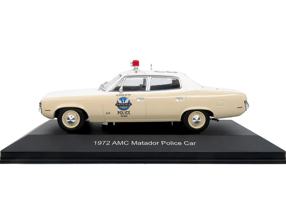 1972 AMC Matador Police Car "Phoenix Police Department" White and Beige 1/43 Diecast Model by Iconic Replicas