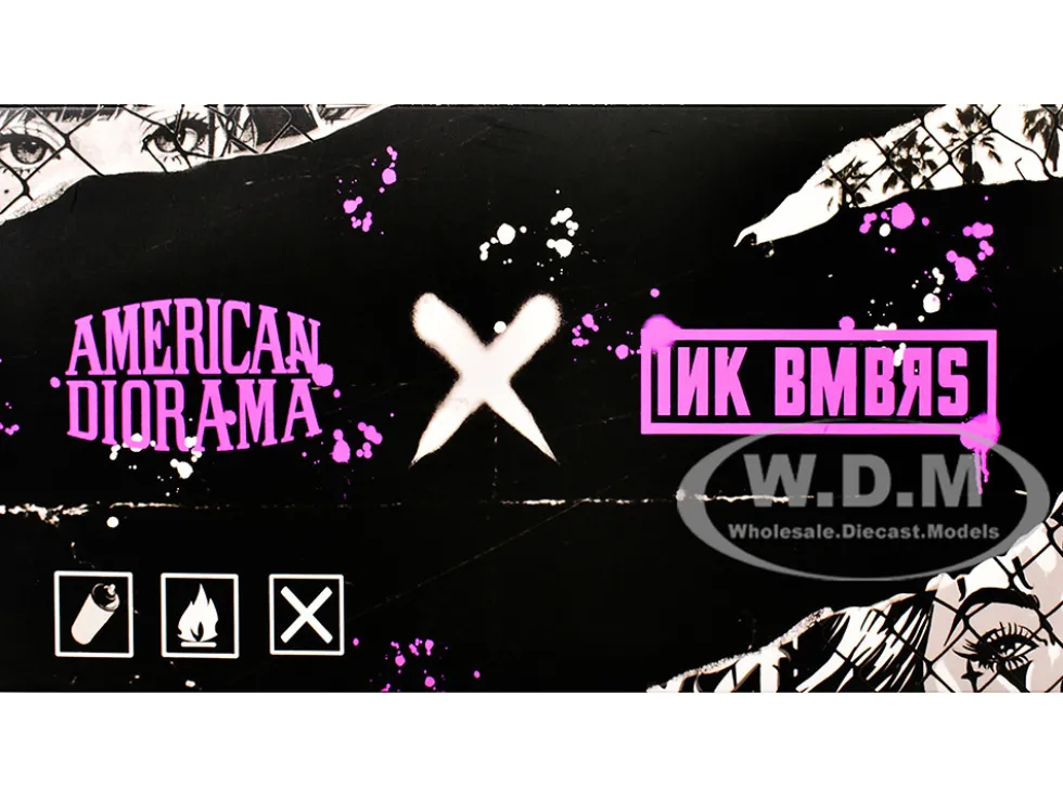 American Diorama X INK BMBRS - LA Lowrider Street Art Diorama for 1/64 Scale Models by American Diorama