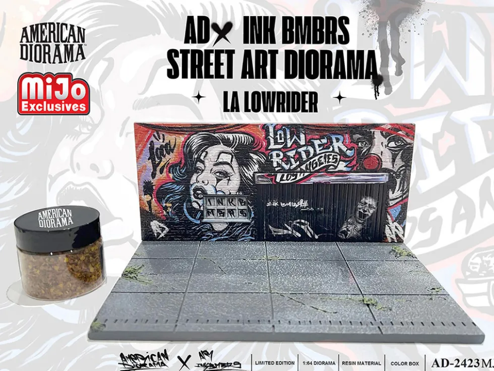 American Diorama X INK BMBRS - LA Lowrider Street Art Diorama for 1/64 Scale Models by American Diorama