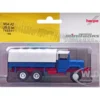 Am General M54 6X6 5/10 Ton Truck Blue with White Top 1/87 (HO) Plastic Model Car by Promotex