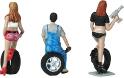 Andie Derek Michele Tire Brigade 3 piece Figurine Set 1/24 Motorhead Miniatures 773