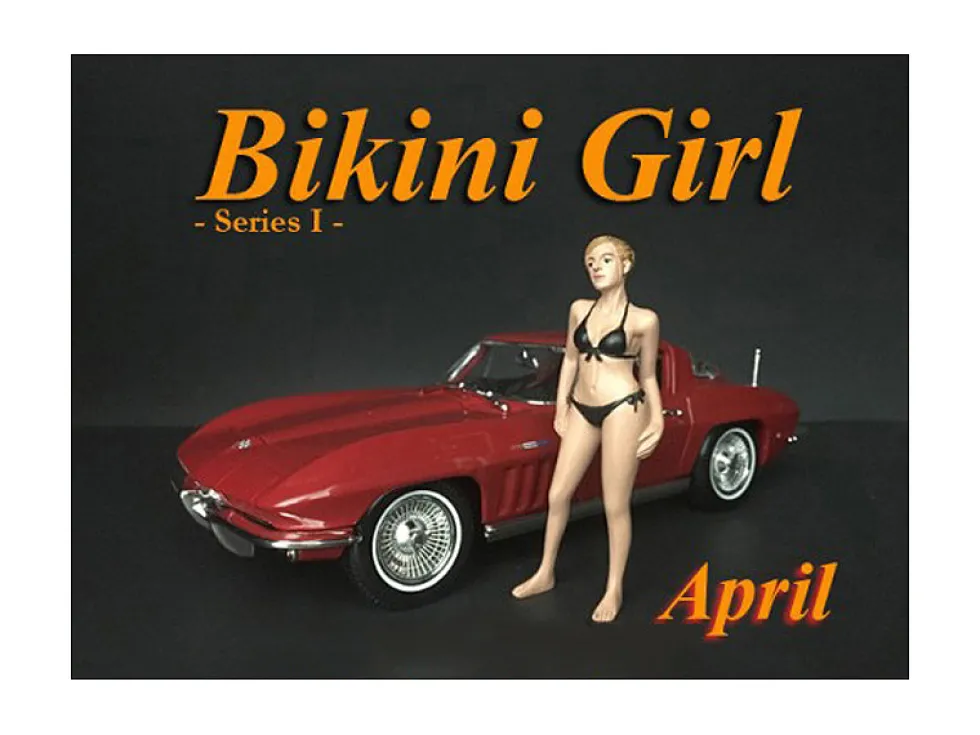 April Bikini Calendar Girl Figure 1/24 Scale Models American Diorama 38268