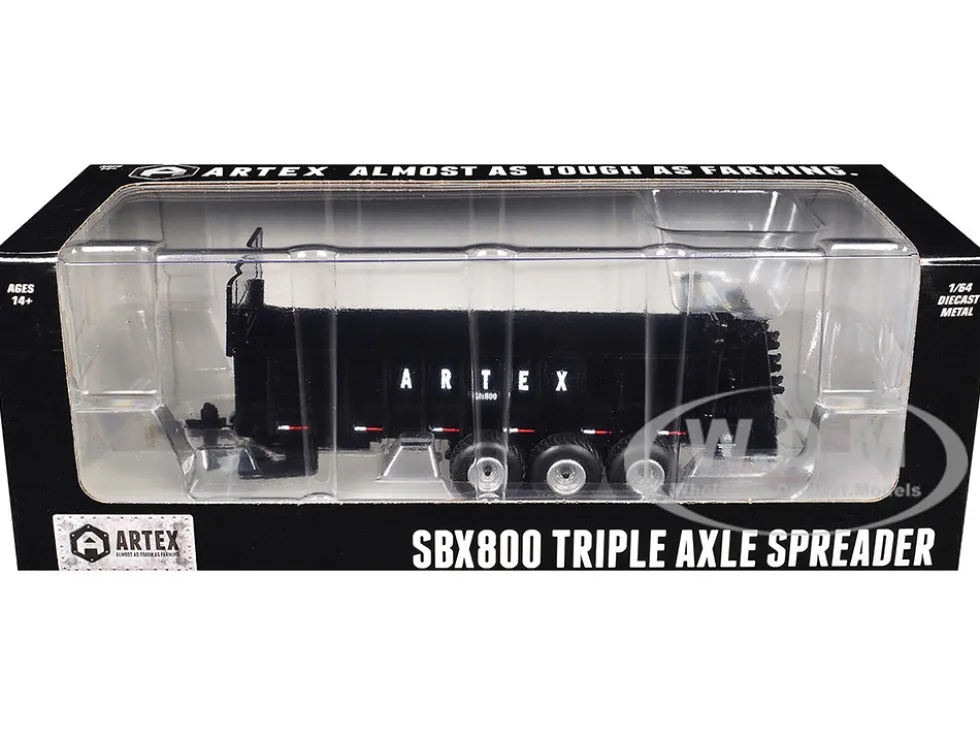 Artex SBX800 Triple Axle Spreader Black 1/64 Diecast Model by SpecCast
