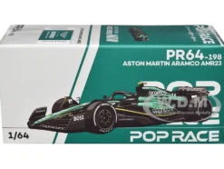 Aston Martin AMR23 #14 Fernando Alonso "Formula One F1 World Championship" (2023) 1/64 Diecast Model Car by Pop Race