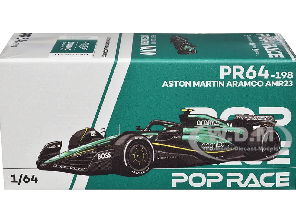 Aston Martin AMR23 #14 Fernando Alonso "Formula One F1 World Championship" (2023) 1/64 Diecast Model Car by Pop Race