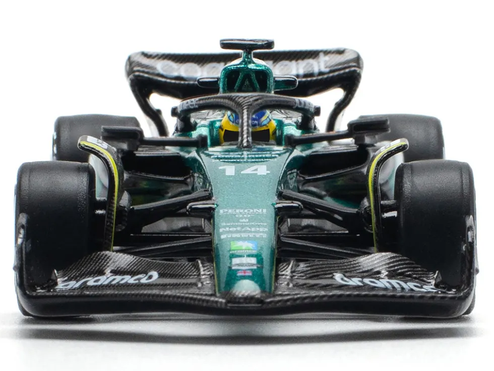 Aston Martin AMR23 #14 Fernando Alonso "Formula One F1 World Championship" (2023) 1/64 Diecast Model Car by Pop Race