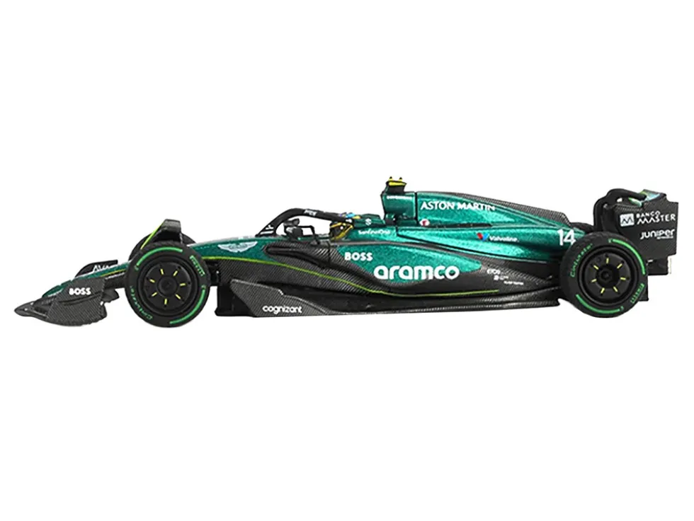 Aston Martin AMR24 #14 Fernando Alonso Formula One F1 "Canadian GP" (2024) Limited Edition 1/64 Diecast Model Car by Mini GT