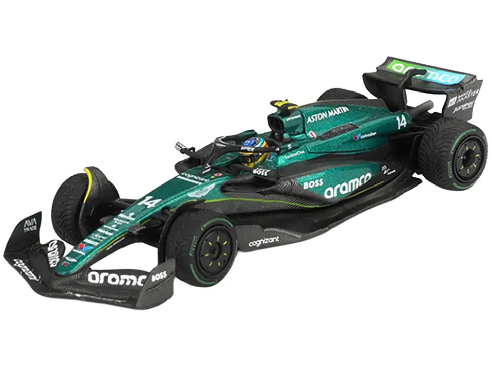 Aston Martin AMR24 #14 Fernando Alonso Formula One F1 "Canadian GP" (2024) Limited Edition 1/64 Diecast Model Car by Mini GT