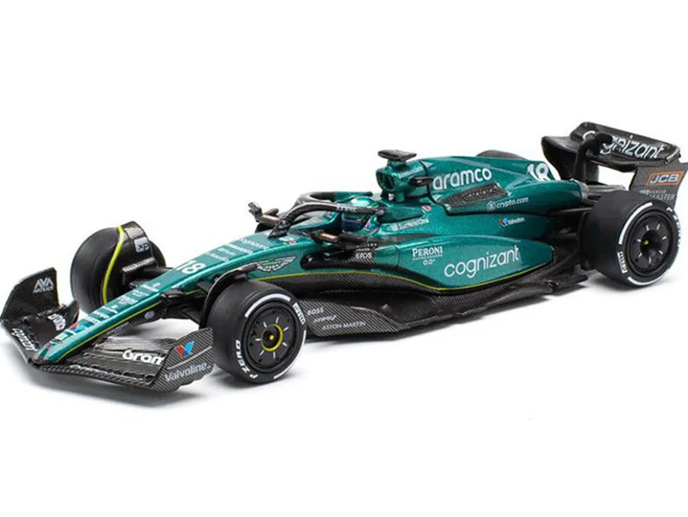 Aston Martin AMR23 #18 Lance Stroll "Formula One F1 World Championship" (2023) 1/64 Diecast Model Car by Pop Race