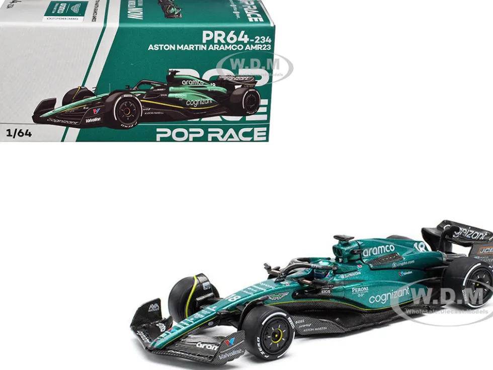 Aston Martin AMR23 #18 Lance Stroll "Formula One F1 World Championship" (2023) 1/64 Diecast Model Car by Pop Race