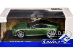 2023 Aston Martin DB12 Coupe Iridescent Emerald Metallic with Black Top 1/43 Diecast Model Car by Solido