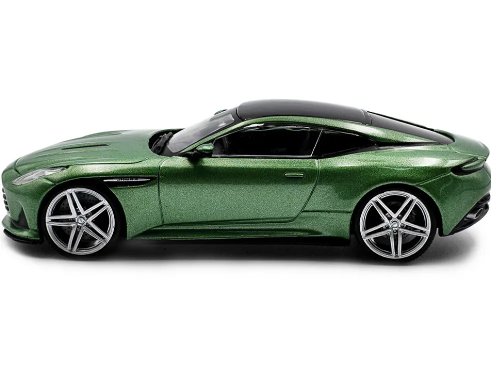 2023 Aston Martin DB12 Coupe Iridescent Emerald Metallic with Black Top 1/43 Diecast Model Car by Solido