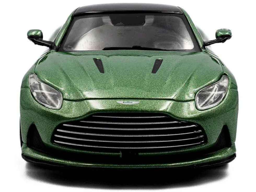 2023 Aston Martin DB12 Coupe Iridescent Emerald Metallic with Black Top 1/43 Diecast Model Car by Solido