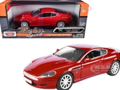 Aston Martin DB9 Coupe Red Timeless Legends 1/24 Diecast Car Model Motormax 73321