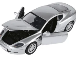 Aston Martin DB9 Coupe Silver Metallic Timeless Legends 1/24 Diecast Model Car Motormax 73321