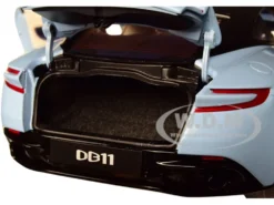 Aston Martin DB11 Q Frosted Glas Blue Black Top 1/18 Model Car Autoart 70268