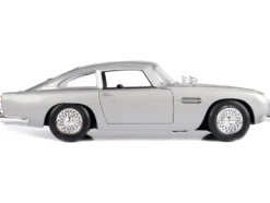 Aston Martin DB5 RHD Right Hand Drive Silver Metallic James Bond 007 Goldfinger 1964 Movie James Bond Collection Series 1/24 Diecast Model Car Motormax 79857