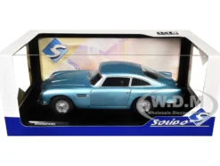 1964 Aston Martin DB5 RHD (Right Hand Drive) Light Blue Metallic 1/18 Diecast Model Car by Solido