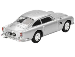 Aston Martin DB5 RHD (Right Hand Drive) Birch Silver Metallic 007 James Bond "Thunderball" (1965) Movie Limited Edition 1/64 Diecast Model Car by Mini GT