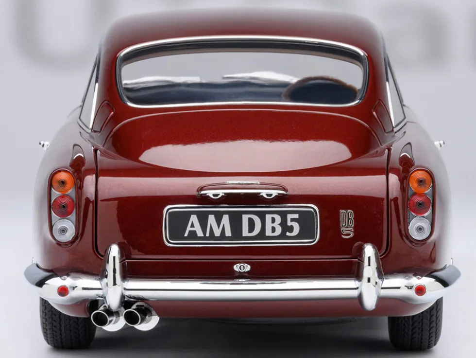 Aston Martin DB5 RHD (Right Hand Drive) Dubonnet Rosso Red Metallic 1/18 Model Car by Autoart
