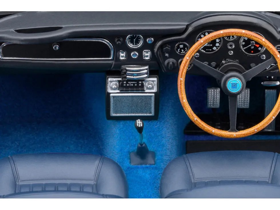 Aston Martin DB5 RHD (Right Hand Drive) Caribbean Pearl Blue Metallic 1/18 Model Car by Autoart