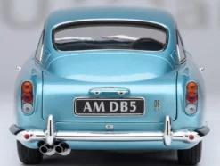 Aston Martin DB5 RHD (Right Hand Drive) Caribbean Pearl Blue Metallic 1/18 Model Car by Autoart