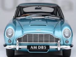 Aston Martin DB5 RHD (Right Hand Drive) Caribbean Pearl Blue Metallic 1/18 Model Car by Autoart