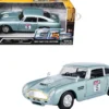 Aston Martin DB5 RHD (Right Hand Drive) #5 Light Blue Metallic "GT Racing" Series 1/24 Diecast Model Car by Motormax