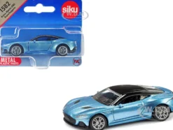 Aston Martin DBS Superleggera Blue Metallic with Black Top Diecast Model Car Siku 1582