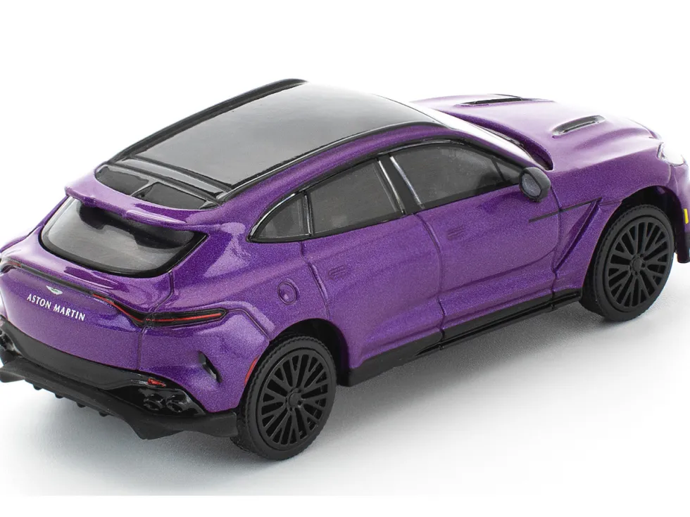 Aston Martin DBX 707 Storm Purple Metallic with Black Top 1/64 Diecast Model Car by Pop Race