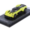 Aston Martin Valkyrie Lime Essence Yellow Metallic with Black Top Hypercar League Collection 1/64 Diecast Model Car PosterCars H12B