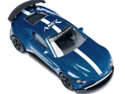 Aston Martin Vantage GT4 Blue Metallic with White Stripes Diecast Model Car Siku SK1577