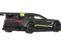 Aston Martin Vantage GTE Dark Gray Metallic with Lime Green Stripes "Euro Speed" Series Diecast Model Car by Hot Wheels