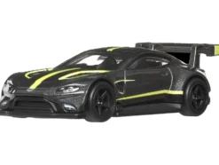 Aston Martin Vantage GTE Dark Gray Metallic with Lime Green Stripes