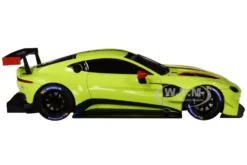 2018 Aston Martin Vantage GTE Le Mans PRO Presentation Car Lemon Green Metallic Carbon Red Accents Aston Martin Racing 1/18 Model Car Autoart 81807