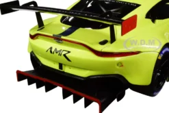 2018 Aston Martin Vantage GTE Le Mans PRO Presentation Car Lemon Green Metallic Carbon Red Accents Aston Martin Racing 1/18 Model Car Autoart 81807