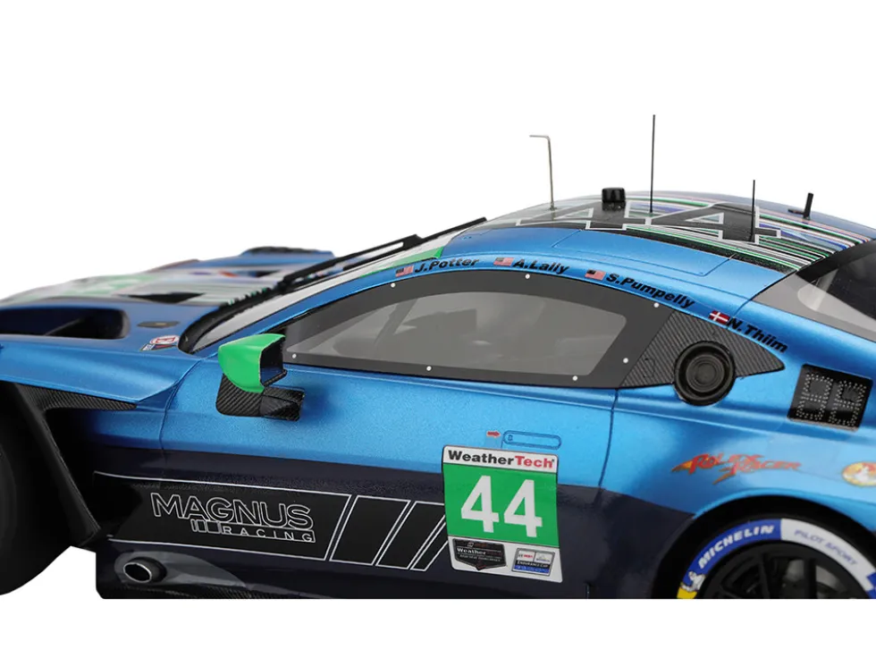 Aston Martin Vantage GT3 EVO #44 Andy Lally - John Potter - Spencer Pumpelly - Nicki Thiim "Magnus Racing" IMSA "24 Hours of Daytona" (2025) 1/18 Model Car by Top Speed