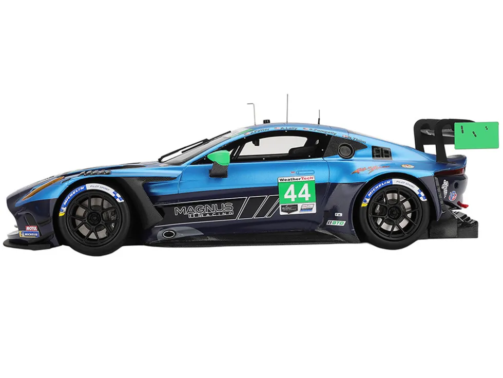 Aston Martin Vantage GT3 EVO #44 Andy Lally - John Potter - Spencer Pumpelly - Nicki Thiim "Magnus Racing" IMSA "24 Hours of Daytona" (2025) 1/18 Model Car by Top Speed