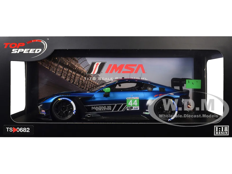 Aston Martin Vantage GT3 EVO #44 Andy Lally - John Potter - Spencer Pumpelly - Nicki Thiim "Magnus Racing" IMSA "24 Hours of Daytona" (2025) 1/18 Model Car by Top Speed