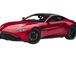 2019 Aston Martin Vantage RHD Right Hand Drive Hyper Red Metallic Carbon Top 1/18 Model Car Autoart 70277