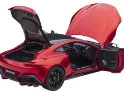 2019 Aston Martin Vantage RHD Right Hand Drive Hyper Red Metallic Carbon Top 1/18 Model Car Autoart 70277