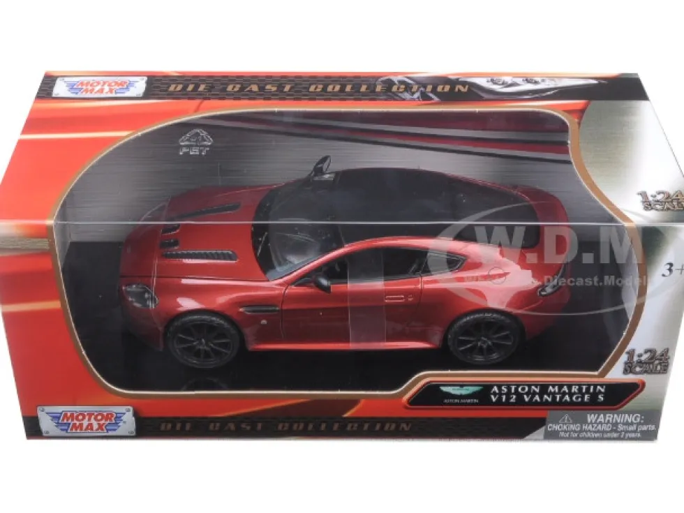 Aston Martin Vantage S V12 Red 1/24 Diecast Model Car Motormax 79322