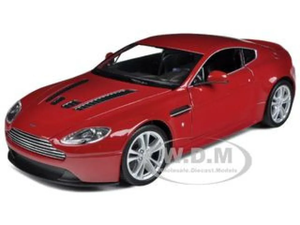 2010 Aston Martin V12 Vantage Red 1/24 Diecast Model Car Welly 24017